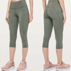 Lululemon Green Fast & Free Leggings Size 6